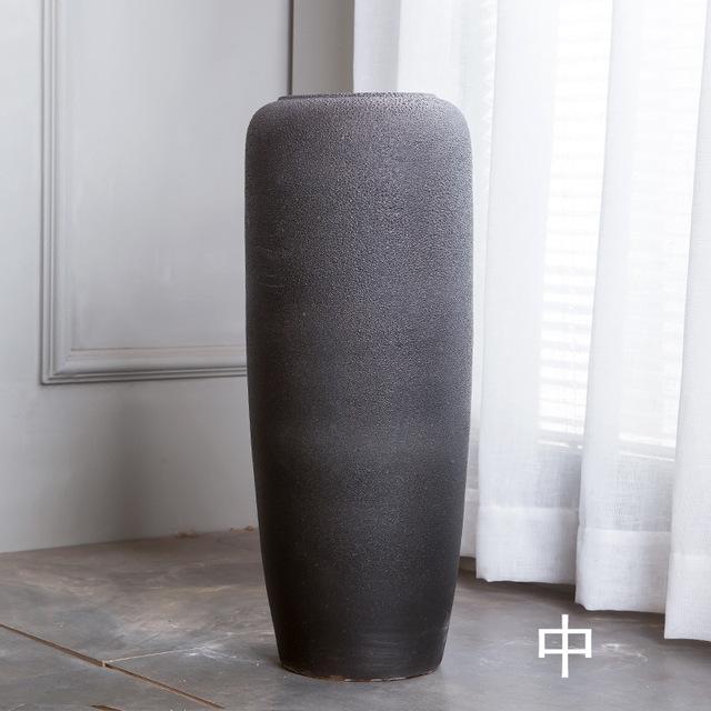 Jingdezhen Porcelain Floor Large Vases Matte Color Glaze Vase Modern Pastoral Style Ceramic Crafts