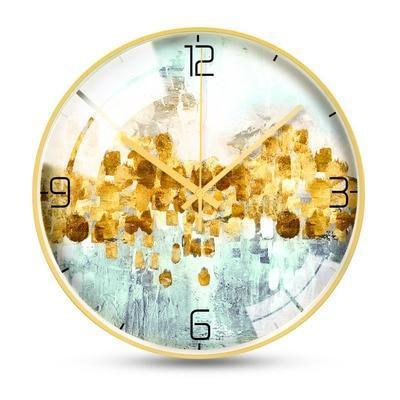 Large Nordic Modern Design Wall Clock Decor Minimalist Metal Gold Wall Clock Living Room Creative Wand Klok Home Watch JJ60WC