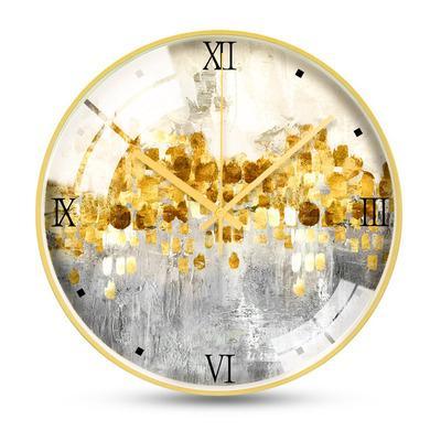 Large Nordic Modern Design Wall Clock Decor Minimalist Metal Gold Wall Clock Living Room Creative Wand Klok Home Watch JJ60WC