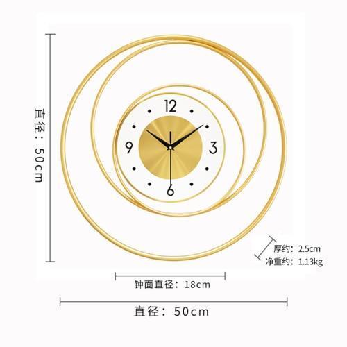 Large Nordic Modern Design Wall Clock Decor Minimalist Metal Gold Wall Clock Living Room Creative Wand Klok Home Watch JJ60WC